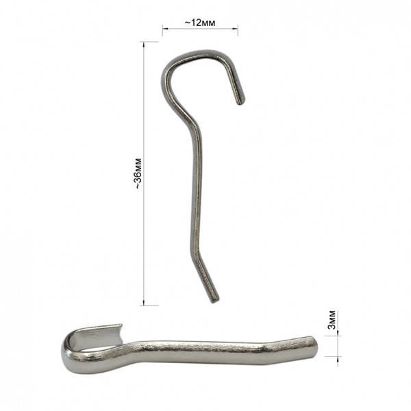 Язычок для пряжки пластик 066ПРП шириной 4см , металлический, цвет никель